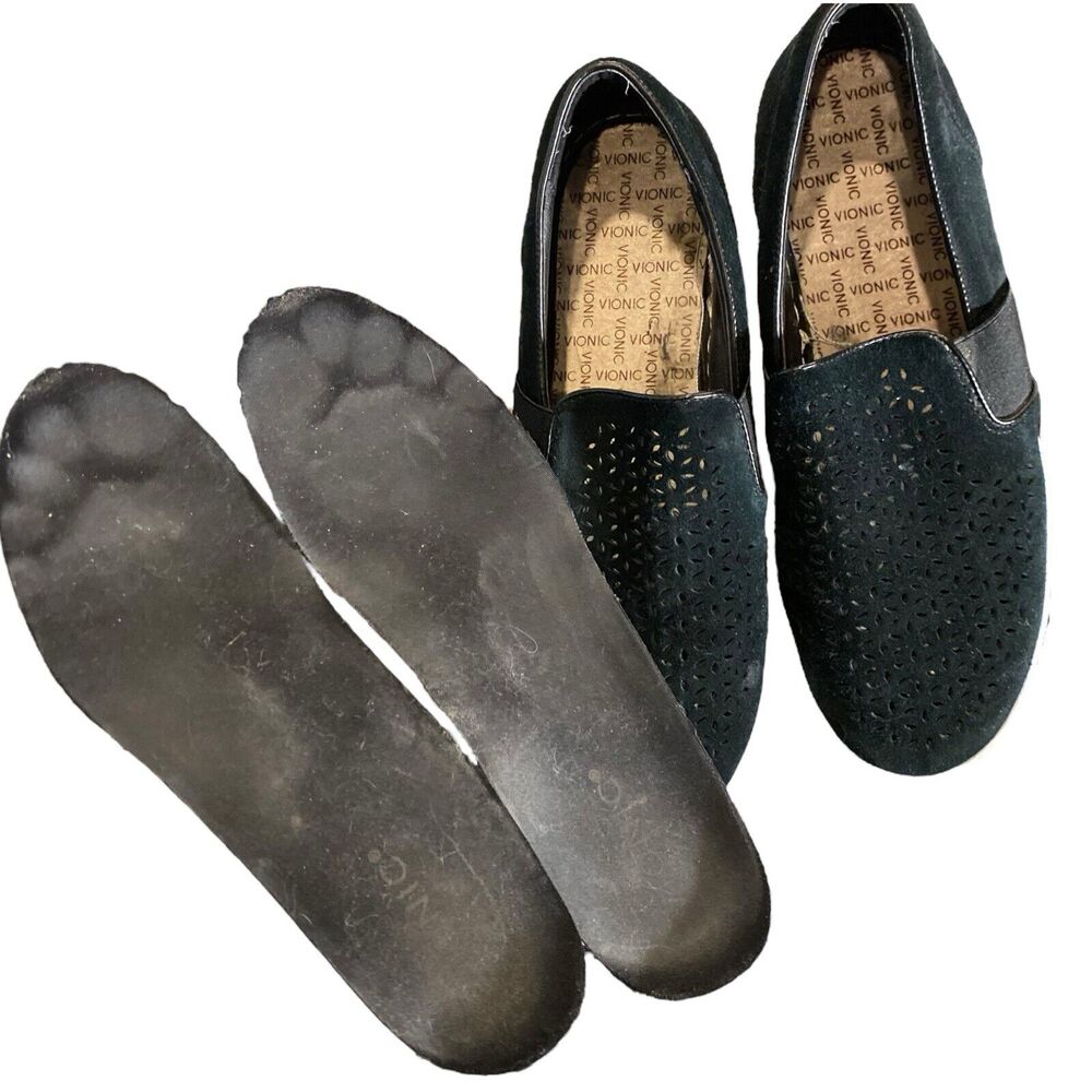 Vionic Kani Suede Slip On Shoes 9.5 Comfort Minimalist Classic Office Lagom Walk - Picture 7 of 11